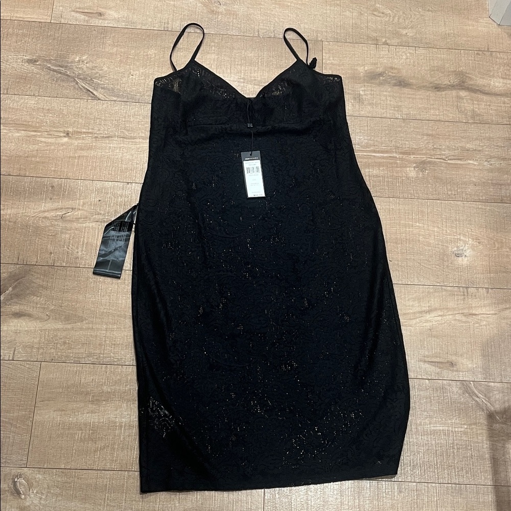 BCBGMaxAzria Black Midi Dress size large NWT
